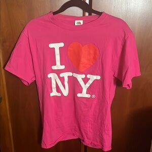 Fruit of the Loom Pink 'I Love NY' Pink T-Shirt